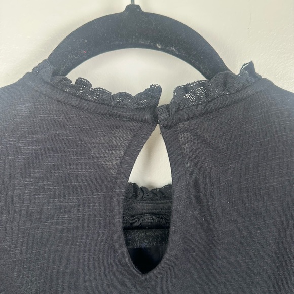 NWT Boden Black Trim Detail Flutter Sleeve Jersey Mini Dress Size 10 - Picture 9 of 11